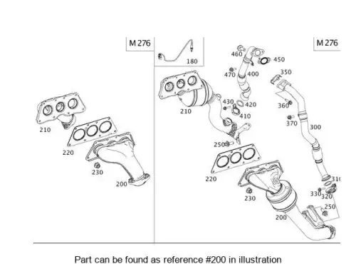 EXHAUST ELBOW ONE-PIECE 2761403709 MB