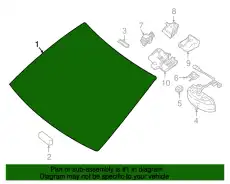 Windshield ! \19>21 MB C 300 2.0L L4 205 670 65 01