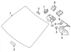 Windshield ! \19>21 MB C 300 2.0L L4 205 670 65 01