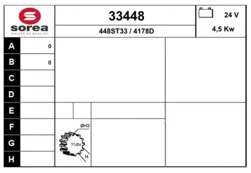 Стартер EAI 33448