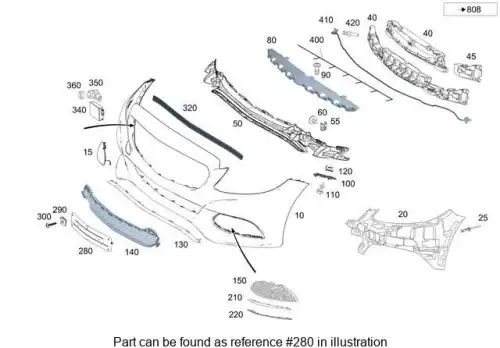 LICENSE PLATE MOLDING 2058804900 MB