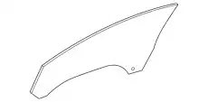 Door Glass !Front Left \11>17 MB E 400 3.0L V6 207 725 03 00