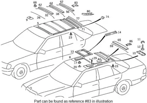 BRACKET,SUNROOF,METAL 1246950314 MB