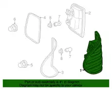 Tail Lamp Assembly !Left \00>03 MB E 320 3.2L V6 210 820 69 64