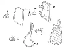 Tail Lamp Assembly !Right \00>03 MB E 320 3.2L V6 210 820 78 64