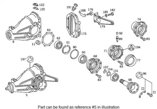 AXLE HOUSING 140350631480 MB