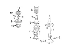 Strut !Right \10>11 MB E 63 AMG 6.3L V8 212 323 26 00