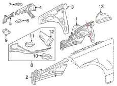 End Panel !Right \06>19 MB GLE 400 3.0L V6 164 620 06 33