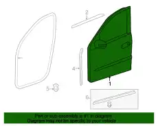 Door Shell !Right \06>12 MB GL 350 3.0L V6 164 720 10 05 64