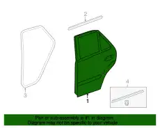 Door Shell !Left \06>11 MB ML 350 3.0L V6 164 730 07 05 64
