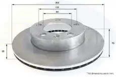 Тормозной диск COMLINE ADC2701V вентилируемый , передняя ось