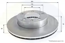 Тормозной диск COMLINE ADC2701V вентилируемый , передняя ось