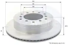 Тормозной диск COMLINE ADC2514V вентилируемый , задняя ось