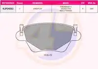 Тормозные колодки дисковые 4U 4UP04093