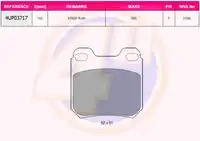 Тормозные колодки дисковые 4U 4UP03717