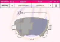 Тормозные колодки дисковые 4U 4UP03842