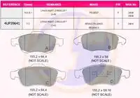 Тормозные колодки дисковые 4U 4UP39641