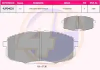 Тормозные колодки дисковые 4U 4UP04028