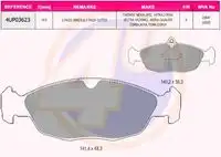 Тормозные колодки дисковые 4U 4UP03623