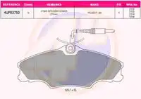 Тормозные колодки дисковые 4U 4UP03750