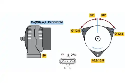 Генератор BOSCH 0 124 655 025