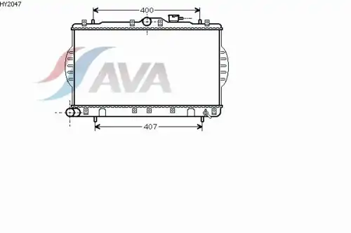 Радиатор системы охлаждения двигателя AVA HY2047