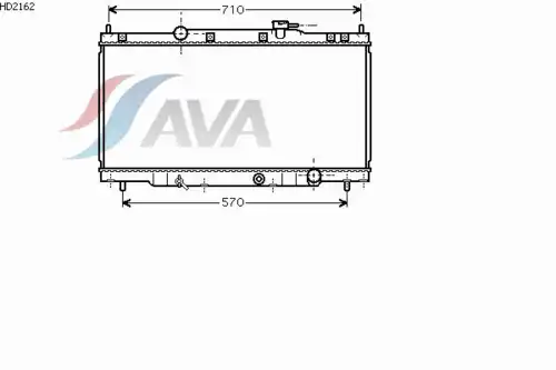 Радиатор системы охлаждения двигателя AVA HD2162