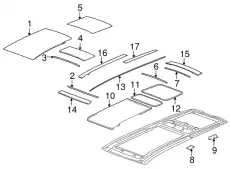 Стекло люка GM 15212372