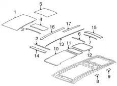 Стекло люка GM 15212373