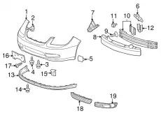 Решетка радиатора GM 15246803