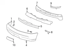 Усилитель бампера GM 15793917