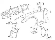 Подкрылок GM 15827792