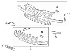 Решетка радиатора GM 19130789