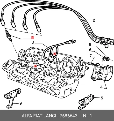 Свеча зажигания FIAT 7686643