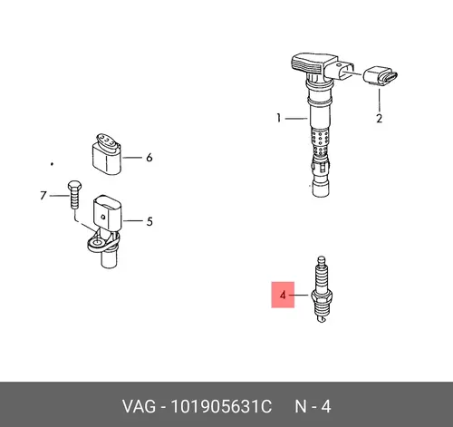 Свеча зажигания VAG 101905631C