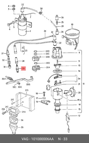 Свеча зажигания VAG 101 000 006 AA