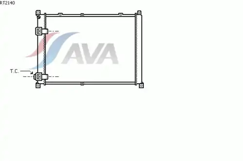 Радиатор системы охлаждения двигателя AVA RT2140