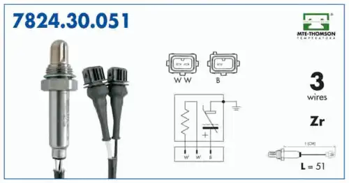 лямбда-зонд Peug 7824.30.051 MTE-THOMSON