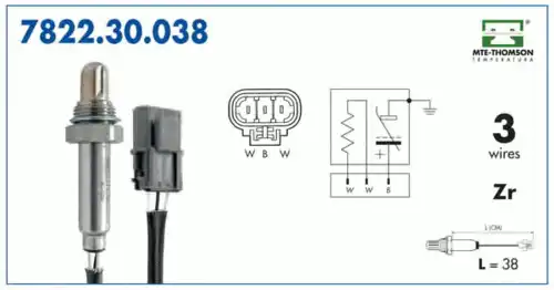 лямбда-зонд Niss 7822.30.038 MTE-THOMSON