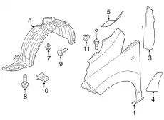 Подкрылок GM 19316724
