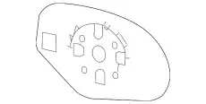 Зеркальный элемент 20778441 GM