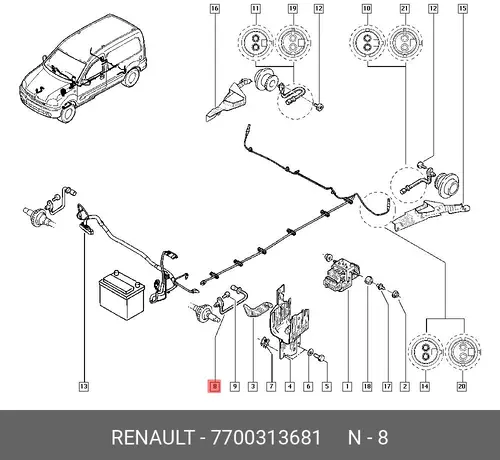 Датчик ABS RENAULT 77 00 313 681