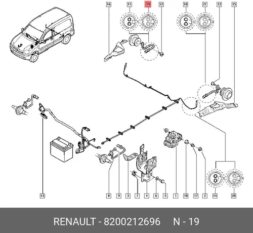 Датчик ABS RENAULT 82 00 212 696