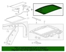 Стекло люка GM 22758187