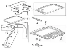 Стекло люка GM 22758187