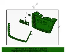 Решетка радиатора GM 22820043