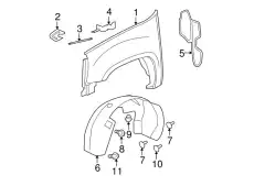 Подкрылок GM 22860086