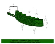 Решетка радиатора GM 22881262