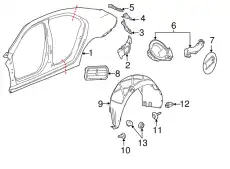 Подкрылок GM 22885773