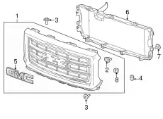 Решетка радиатора GM 23254463